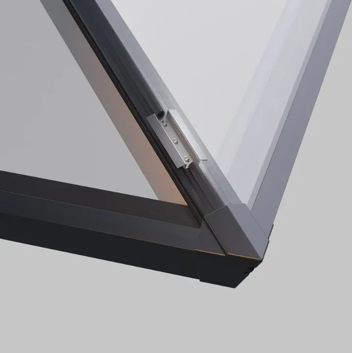 Close up of black roof lantern