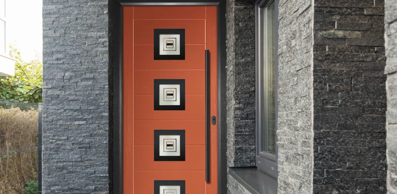 Orange composite door