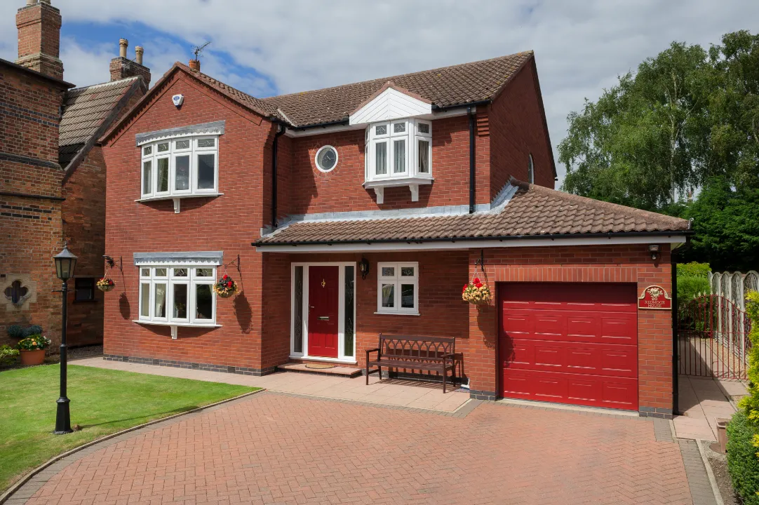 White uPVC bay windows