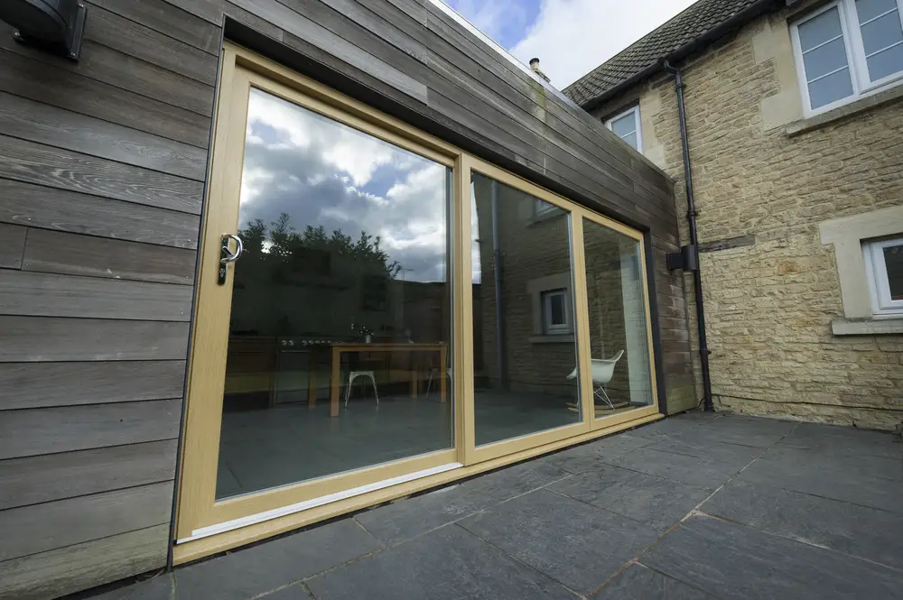 Irish oak sliding patio doors