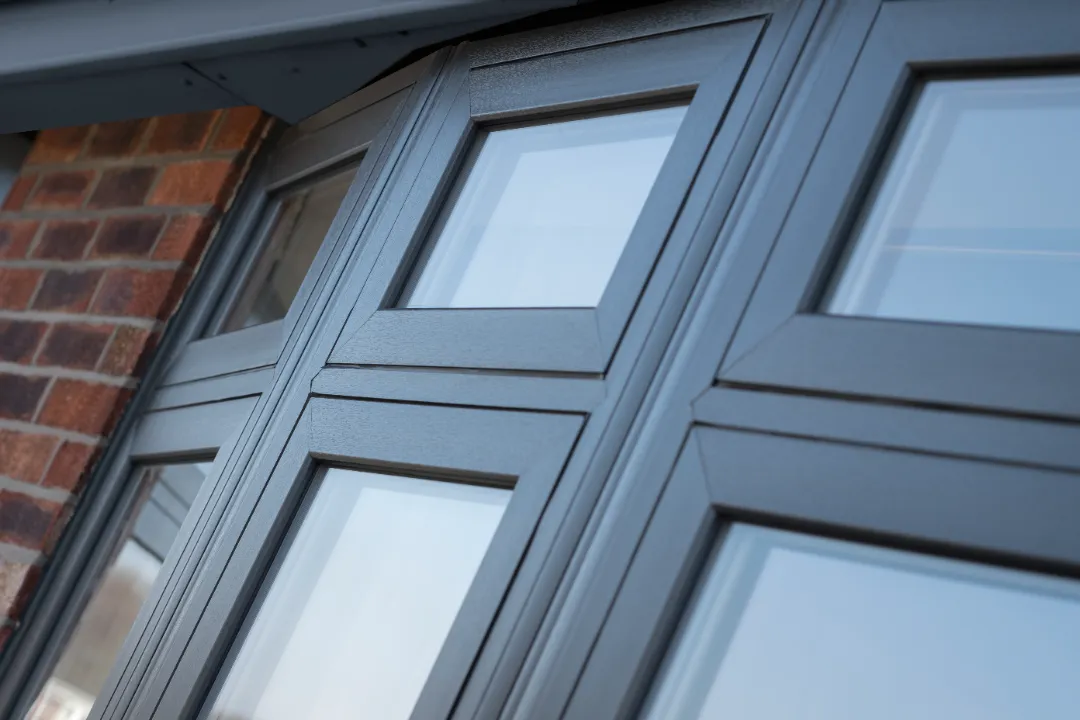 Black flush sash window