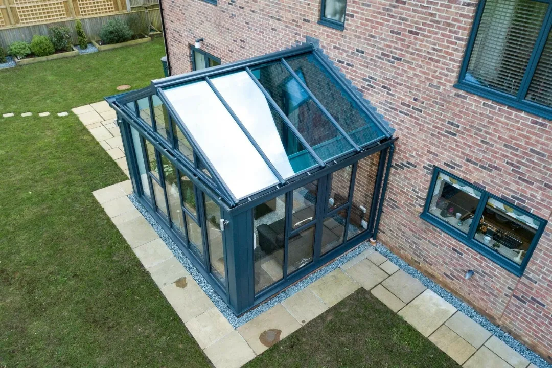 Glass roof conservatory