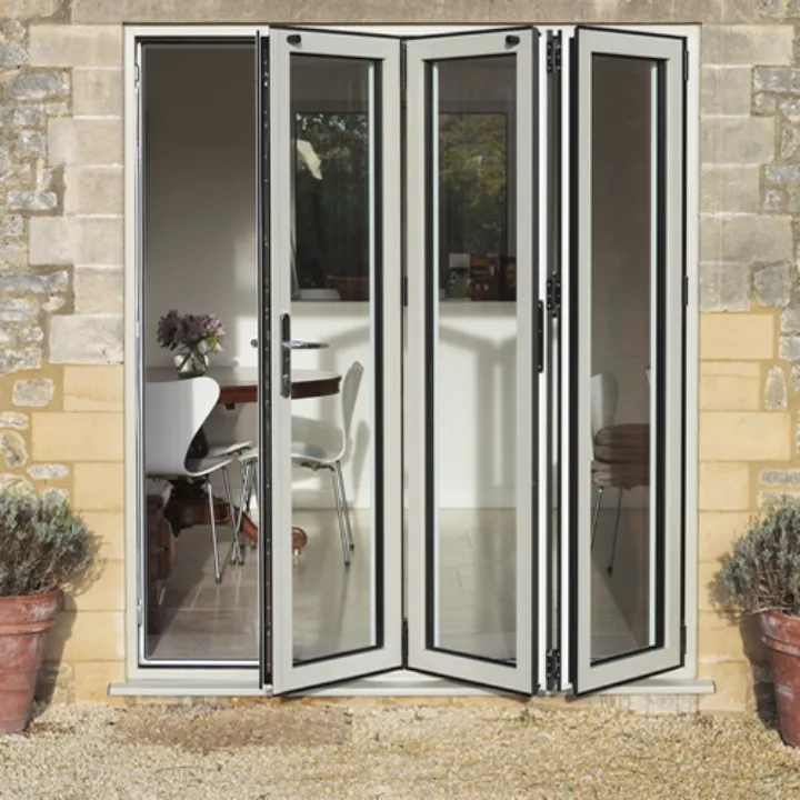 Light grey bi-fold doors