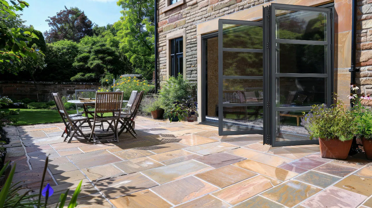 Black bi-fold doors