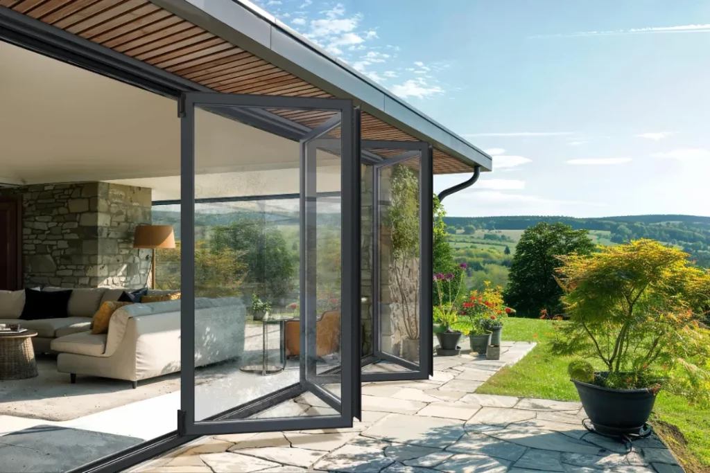 Black patio doors