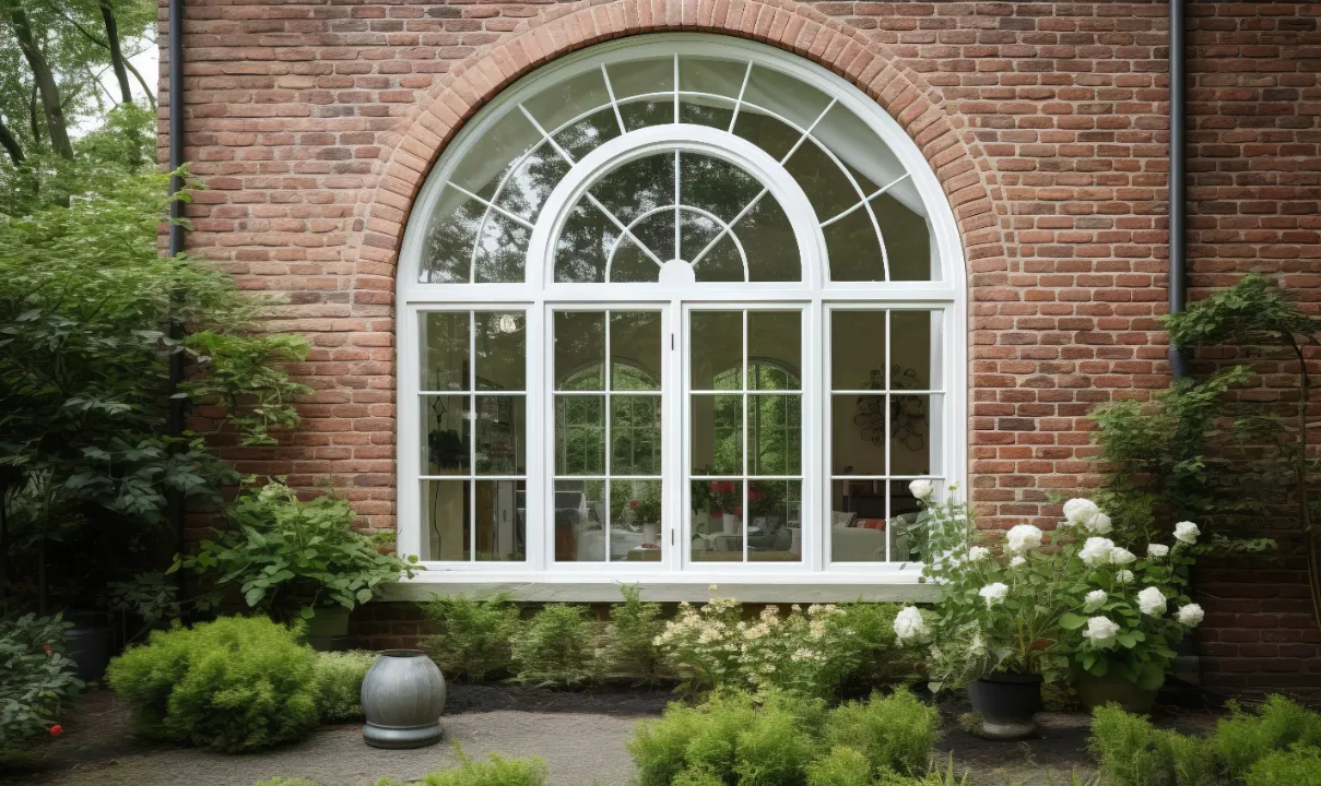 Large bespoke arched window