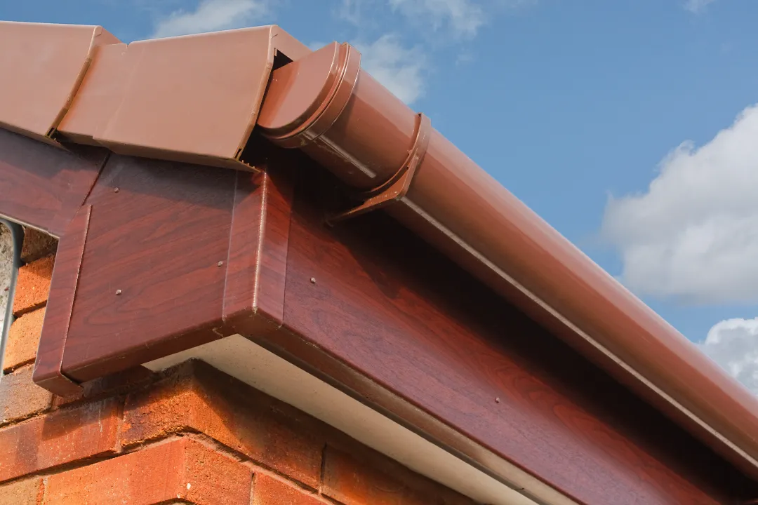 Brown soffit and gutter
