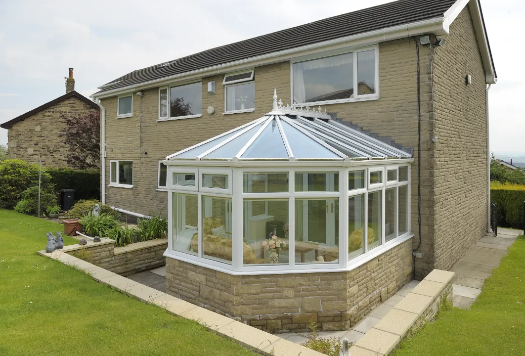Victorian conservatory with glass roof