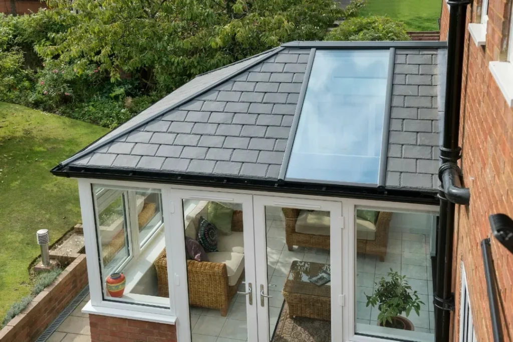 Edwardian tiled roof conservatory
