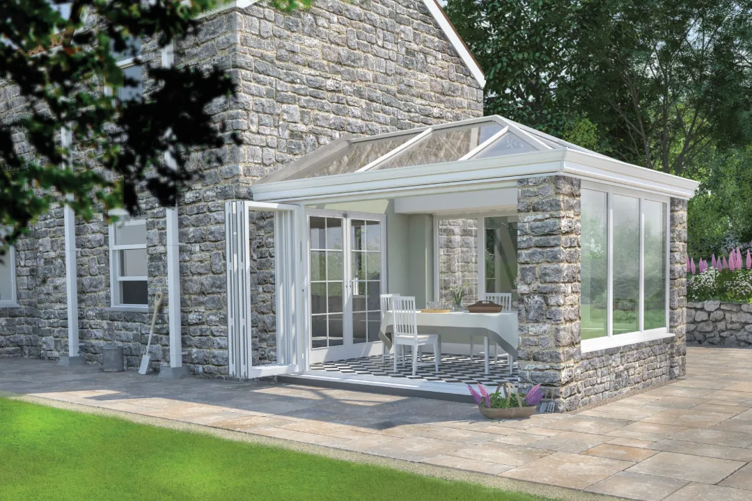 Orangery with glass roof