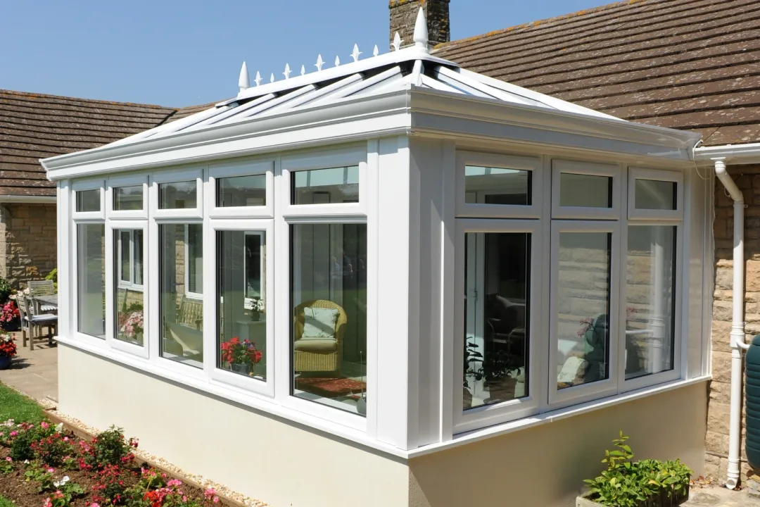 White uPVC conservatory