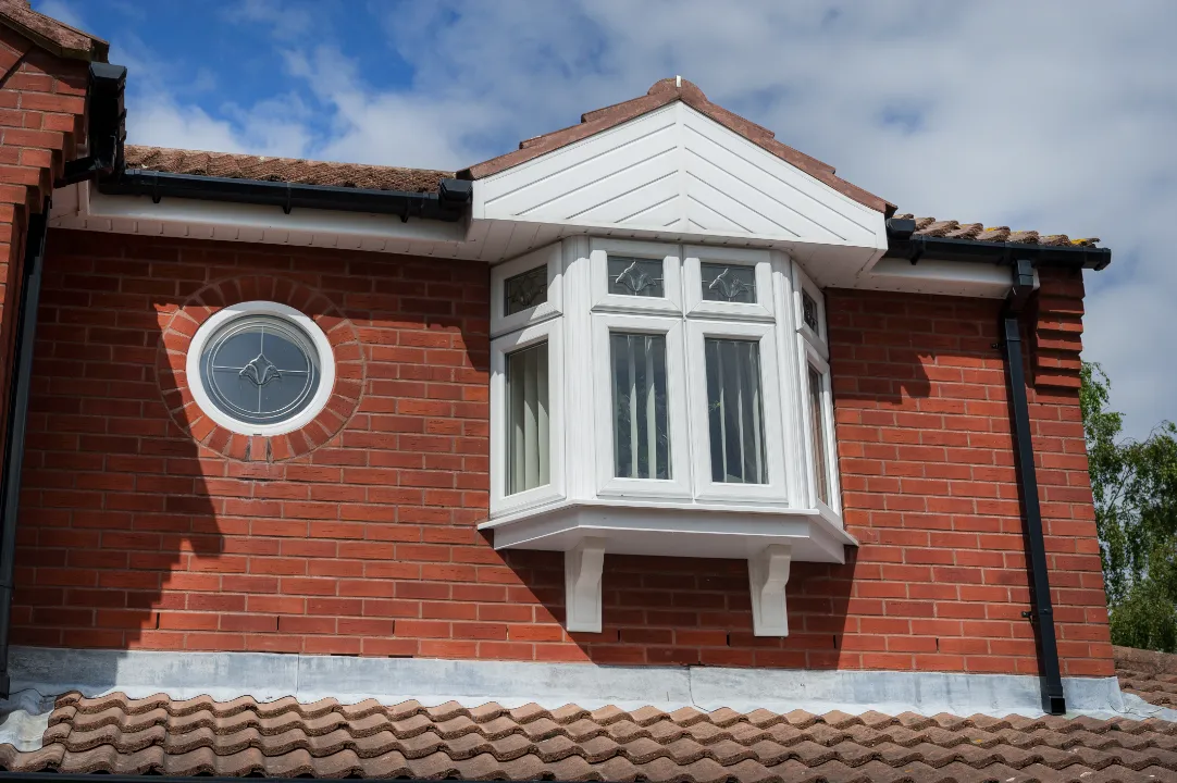 White uPVC bay windows