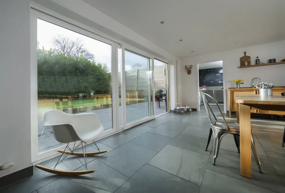 White uPVC sliding doors