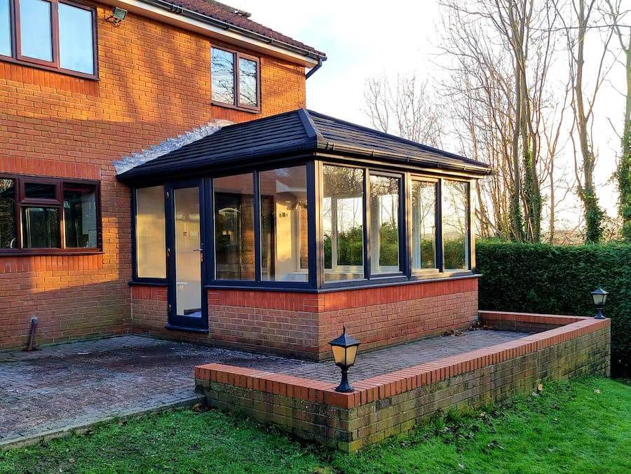 Tiled conservatory roof