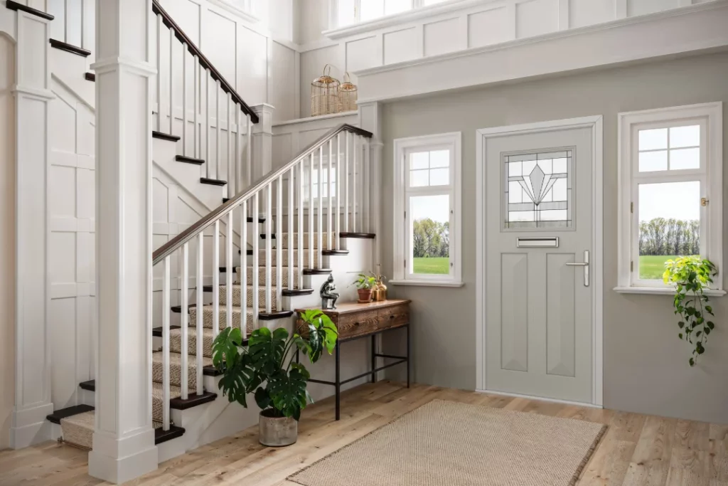 modern house with composite door