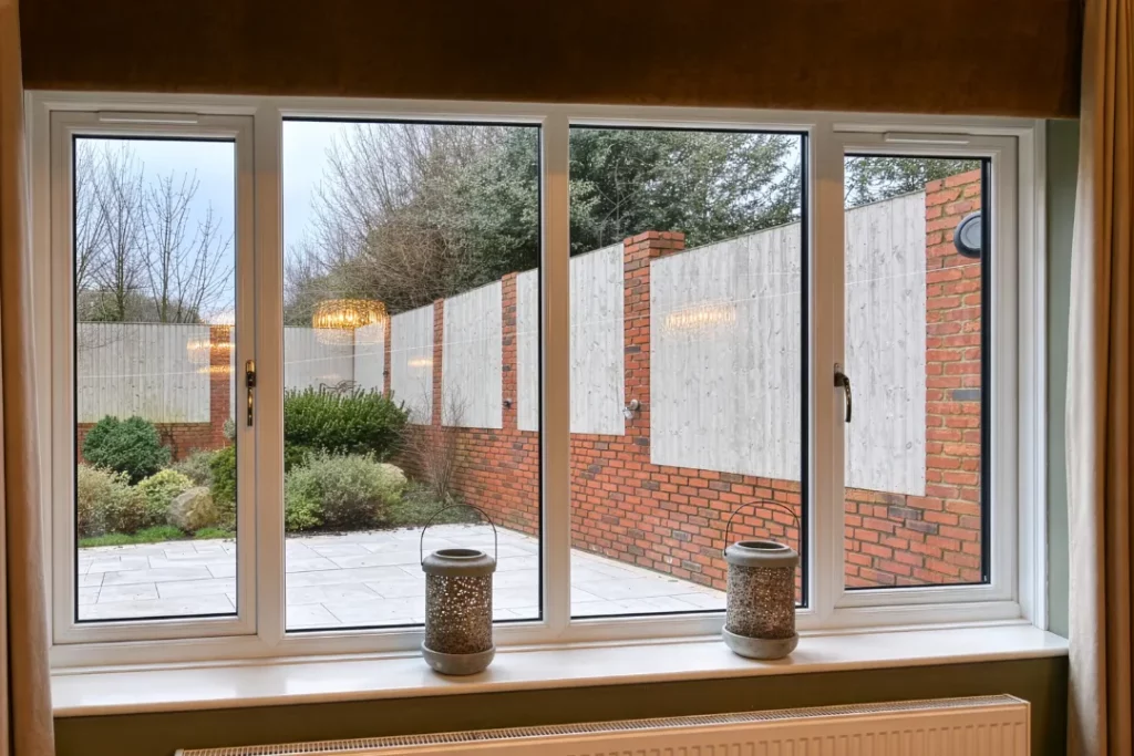 white casement window